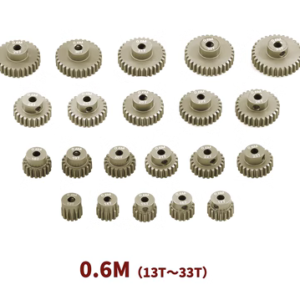 7075 Aluminum Hard Anodized M0.6 13T-33T 3.175mm Bore Motor Reduction Pinion Gear