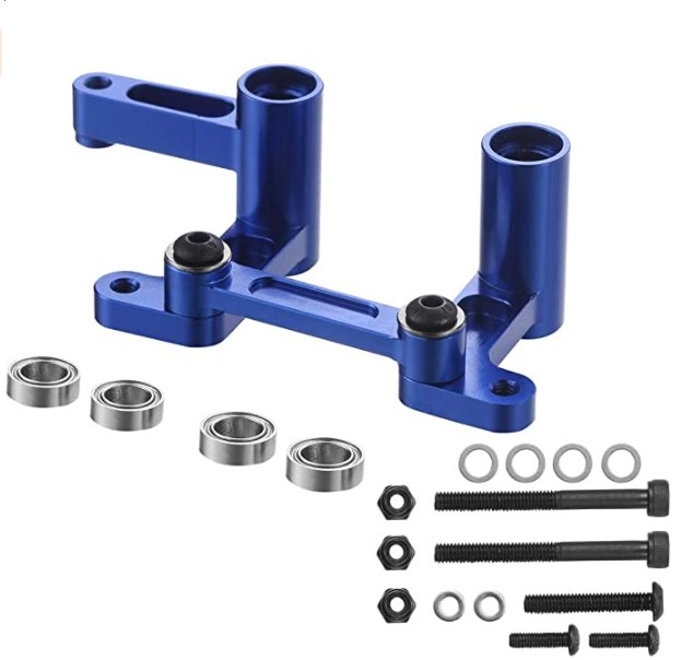 Traxxas Slash / Rustler / Bandit 2WD Aluminum Steering Assembly Set 3743 - Blue
