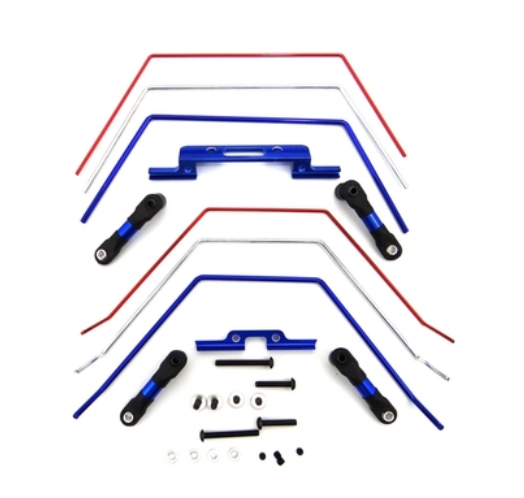 Traxxas Slash 2WD Front and Rear Anti-Roll Sway Bar Kit - Blue