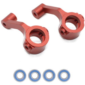 ECX 1/10 2WD Aluminum Steering Knuckles with Bearings - Red
