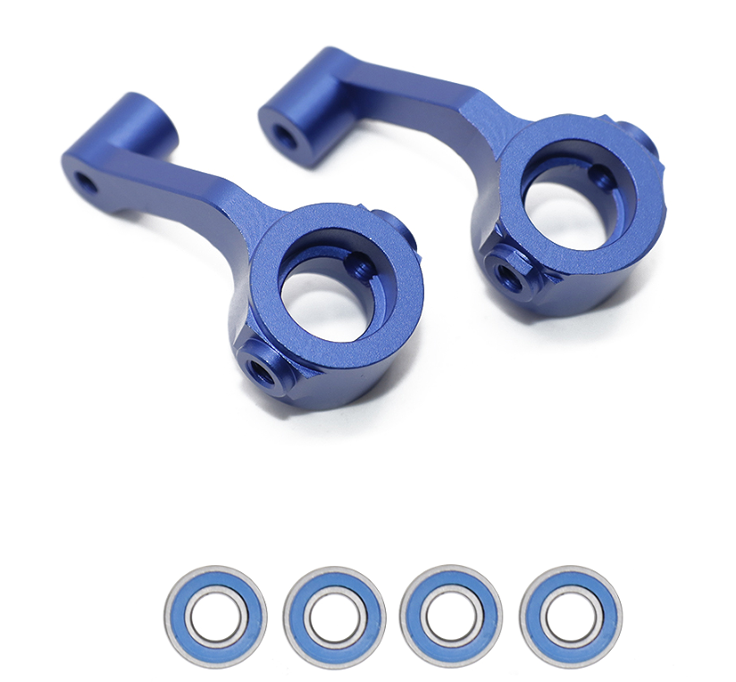 ECX 1/10 2WD Aluminum Steering Knuckles with Bearings - Blue