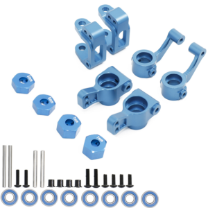 ECX 1/10 2WD Steering Knuckles, Front C-Hubs, Rear Axle Carriers, Coupler and Bearing Set - Light Blue