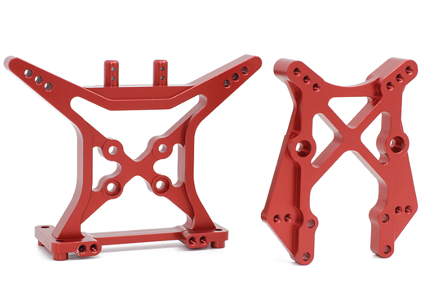 ECX 1/10 2WD Aluminum Front and Rear Shock Tower Set - Red