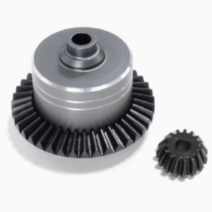 Tamiya XV-02 / TT-02 / TT-02B 45# Steel Differential Gear and 7075 Aluminum Differential Case Set - Titanium Differential Ring Gear++