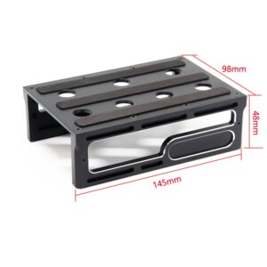 RC Car Maintenance Setup Stand for 1/10 and 1/8 On-Road Drift Short Course Cars - Black