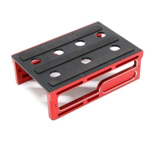 RC Car Maintenance Setup Stand for 1/10 and 1/8 On-Road Drift Short Course Cars - Red / Black / Black