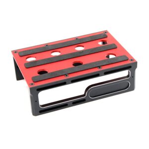RC Car Maintenance Setup Stand for 1/10 and 1/8 On-Road Drift Short Course Cars - Black / Red / Red