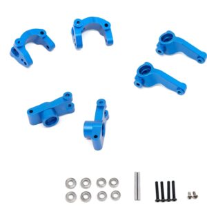 ARRMA Granite 2WD Aluminum Steering Knuckles, Rear Hub Carriers and C-Hubs Set - Blue