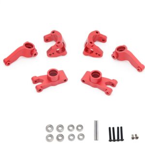 ARRMA Granite 2WD Aluminum Steering Knuckles, Rear Hub Carriers and C-Hubs Set - Red