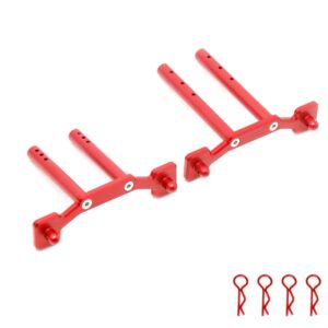 ARRMA Granite 2WD Aluminum Front and Rear Body Post Brackets - Red
