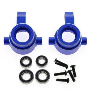Traxxas Sledge 1/8 4WD Front Steering Knuckles with Bearings #9537 - Blue