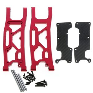Traxxas Sledge 1/8 4WD Rear Suspension Arms with Dustproof Carbon Guard - Red
