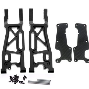 Traxxas Sledge 1/8 4WD Front Suspension Arms with Dustproof Carbon Guard - Silver