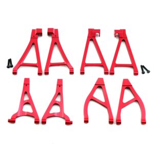 Traxxas 1/16 E-Revo / Slash / Summit Aluminum 4-Piece Suspension Arm Set - Red