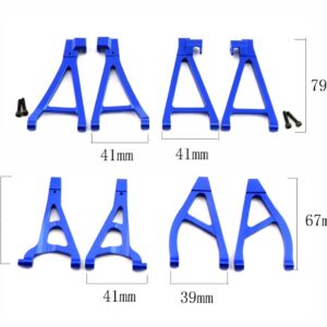 Traxxas 1/16 E-Revo / Slash / Summit Aluminum 4-Piece Suspension Arm Set - Blue