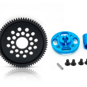 Tamiya TT-02 High Speed Metal 68T Spur Gear Set with Aluminum Mount RZ007