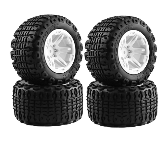 1/10 RC Tire Set 105mm W79 - Black / White