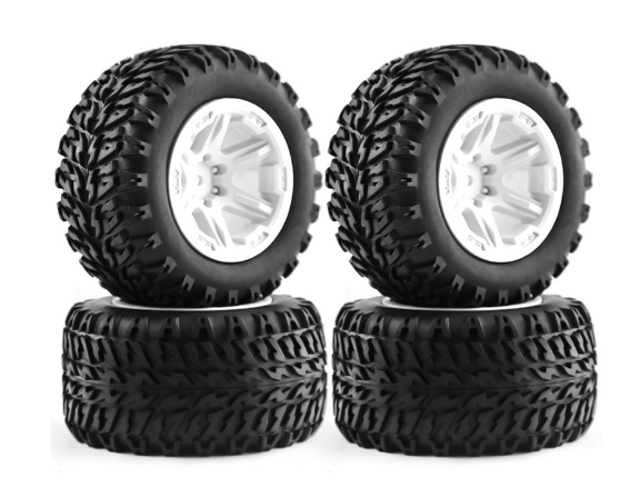 1/10 RC Tire Set 105mm W79 - Black / White