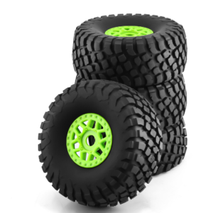 1/7 RC Tire and Wheel Set 103mm - Black / Green