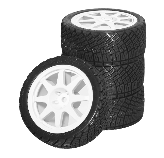 1/10 RC Tire Set 68mm - White