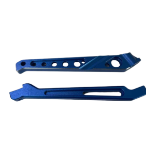 1/8 ARRMA Blue Aluminum Front and Rear Chassis Brace Set for Senton, Typhon