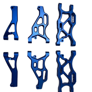 1/8 ARRMA Blue Aluminum Front Upper, Front Lower and Rear Lower Suspension Arm Complete Set for Typhon, Limitless, Infraction
