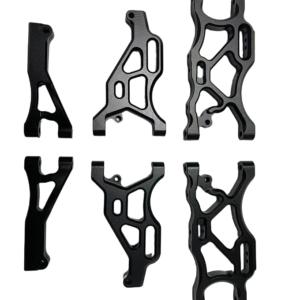 1/8 ARRMA Black Aluminum Front Upper, Front Lower and Rear Lower Suspension Arm Complete Set for Typhon, Limitless, Infraction
