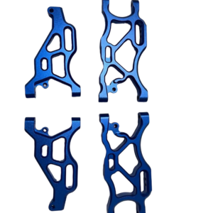1/8 ARRMA Blue Aluminum Front Lower and Rear Lower Suspension Arm Set for Typhon, Limitless, Infraction