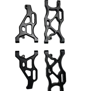 1/8 ARRMA Black Aluminum Front Lower and Rear Lower Suspension Arm Set for Typhon, Limitless, Infraction