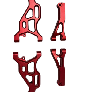 1/8 ARRMA Red Aluminum Front Lower and Front Upper Suspension Arm Set for Typhon, Limitless, Infraction
