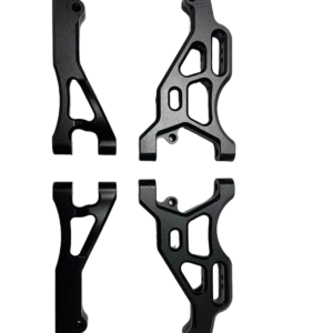 1/8 ARRMA Black Aluminum Front Lower and Front Upper Suspension Arm Set for Typhon, Limitless, Infraction