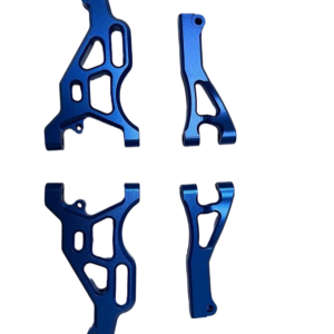 1/8 ARRMA Blue Aluminum Front Lower and Front Upper Suspension Arm Set for Typhon, Limitless, Infraction
