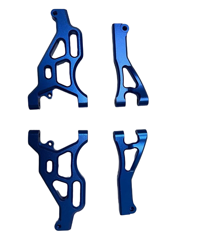 1/8 ARRMA Blue Aluminum Front Lower and Front Upper Suspension Arm Set for Typhon, Limitless, Infraction