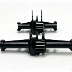 TRX-4M Aluminum Black Front and Rear Axle Housing with Brass Black Gold Diff Cover for Traxxas 1/18 RC Crawler