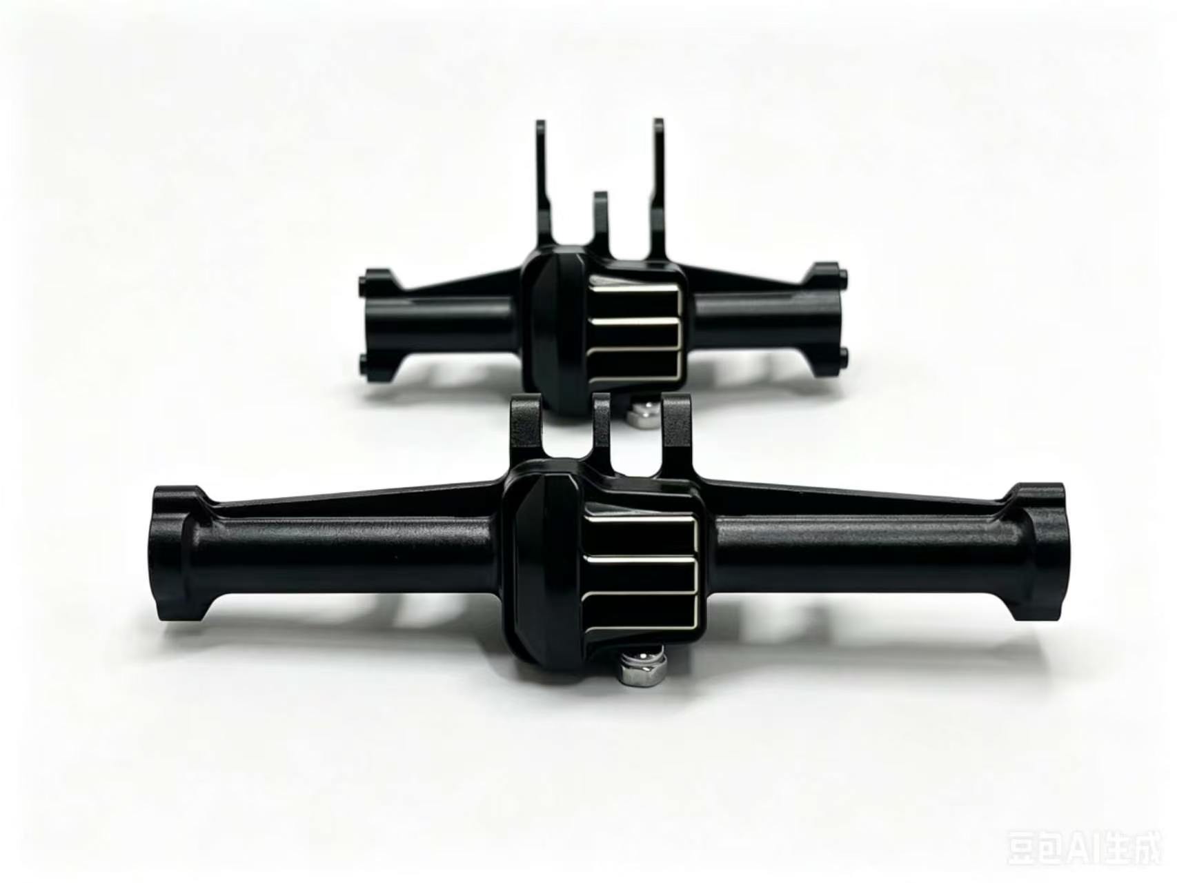TRX-4M Aluminum Black Front and Rear Axle Housing with Brass Black Gold Diff Cover for Traxxas 1/18 RC Crawler