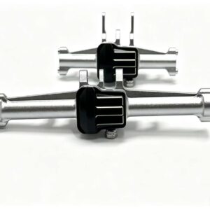 TRX-4M Aluminum Silver Front and Rear Axle Housing with Brass Black Gold Diff Cover for Traxxas 1/18 RC Crawler