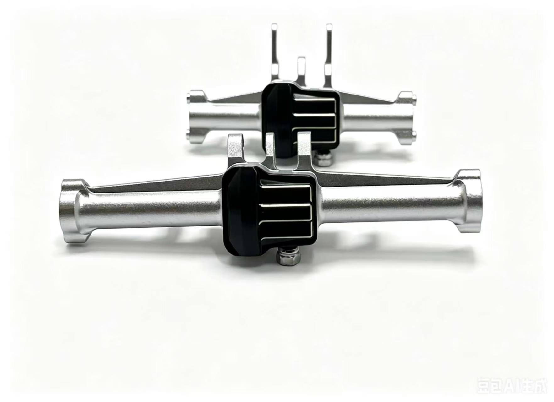 TRX-4M Aluminum Silver Front and Rear Axle Housing with Brass Black Gold Diff Cover for Traxxas 1/18 RC Crawler