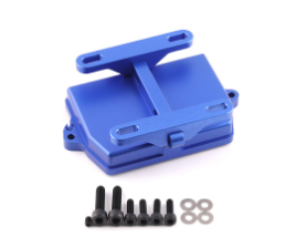 Traxxas X-Maxx / XRT Receiver Box Cover and ESC Mount - Blue / Dark Blue