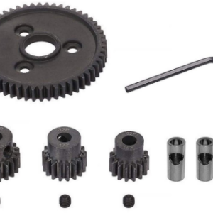Metal Pinion Gear and Spur Gear Set Compatible with Traxxas Slash 4x4 / 1/10 Short Course Models