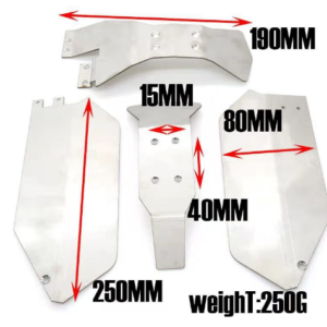 Stainless Steel Chassis Armor Set Compatible with Traxxas Slash 4x4