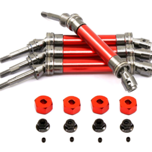 Aluminum and Steel Front Rear CVD Drive Shaft Set Compatible with Traxxas Slash 4x4