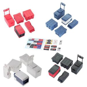 1/10 RC Crawler Tool Box Refrigerator Fuel Can and Fishing Box Accessory Set