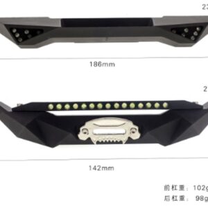 1/10 RC Crawler Jeep Style Metal Front and Rear Bumper Set