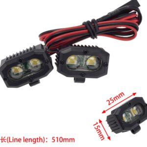1/10 RC Crawler Dual Square 5050 LED Bumper Light 1-to-2
