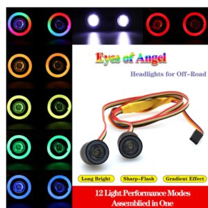 1/10 RC Crawler 19mm Angel Eye and Devil Eye LED Headlight