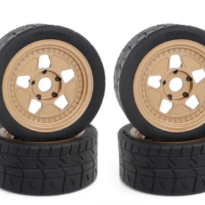 1/7 On-Road Tire and Wheel Set EX-07 for ARRMA Infraction / Felony - Red