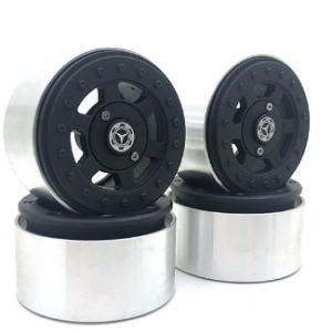 2.2 Inch Aluminum Beadlock Wheel for TRX-4 TRX-6 G63 G500 - Silver