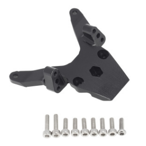 Front Arm Mount Aluminum Upgrade Part Compatible with Losi 1/18 Mini-T 2.0 2WD - Black