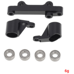 Steering Assembly Aluminum Upgrade Part Compatible with Losi 1/18 Mini-T 2.0 2WD - Black