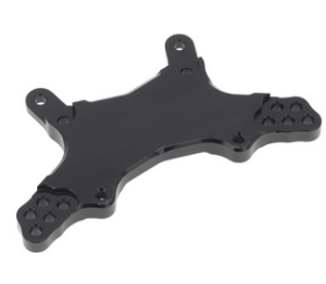 Front Shock Tower Aluminum Upgrade Part Compatible with Losi 1/18 Mini-T 2.0 2WD - Black